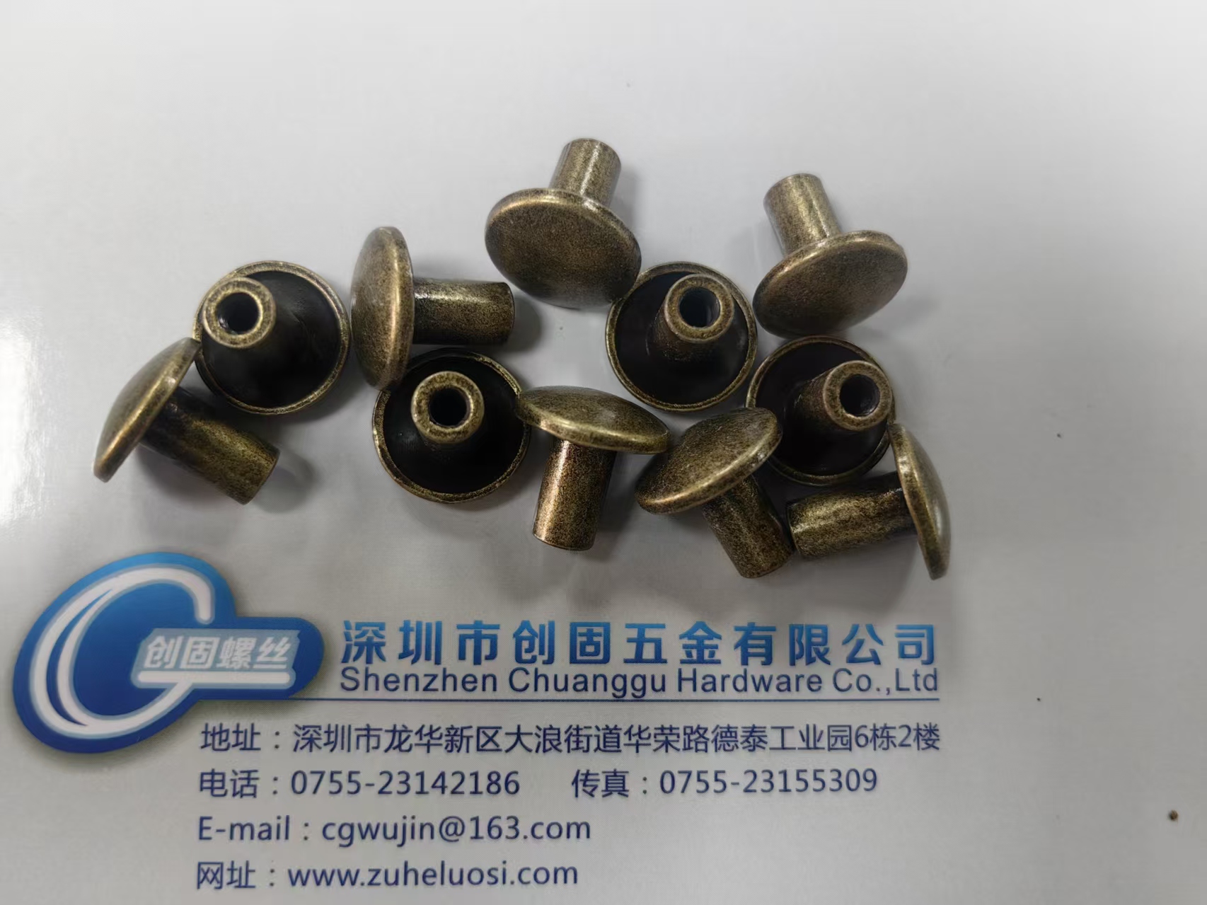 鋅合金材質(zhì)大扁頭鉚釘 電鍍青古銅 來樣來圖訂做 專業(yè)廠家生產(chǎn)